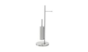 Tupai Tupai vrijstaande combiset toiletborstel/rolhouder Round - RVS