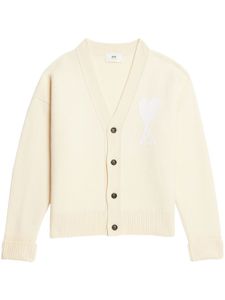 AMI Paris cardigan boutonné à logo - Tons neutres