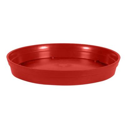 EDA Bloempot onderschaal Toscane - kunststof - rood - D15 cm - opvangschalen
