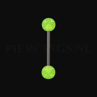 Tongpiercing glow in the dark UV-geel
