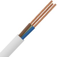 VMVL Kabel - Stroomkabel - 3x1.5mm - 3 Aderig - 10 Meter - H05VV-F - Wit - thumbnail