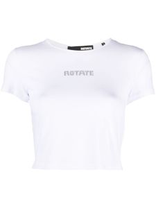 ROTATE BIRGER CHRISTENSEN t-shirt court à logo strassé - Blanc