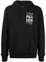 White Mountaineering hoodie en coton à logo imprimé - Noir