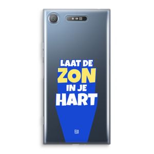 Laat de zon in je hart: Sony Xperia XZ1 Transparant Hoesje