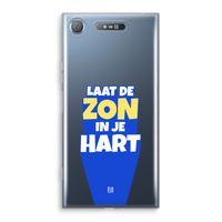 Laat de zon in je hart: Sony Xperia XZ1 Transparant Hoesje