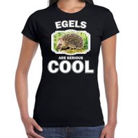 T-shirt egels are serious cool zwart dames - egels/ egel shirt 2XL  -