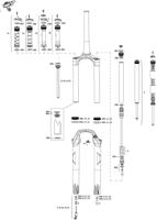 ROCKSHOX verende voorvork "recon silver rl" susp.fork rs recon sil.rl 10mm black
