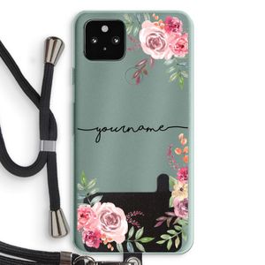 Rozen: Pixel 5a 5G Transparant Hoesje met koord