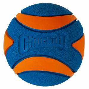 Chuckit! Honden-rubberbal Ultra Squeaker, blauw-oranje, Maat: L