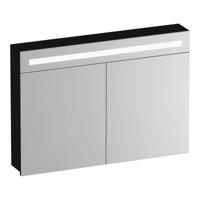 Brauer Promise Spiegelkast - 100 cm - met Verlichting - 2 Spiegeldeuren - Timber Black