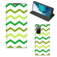 Samsung Galaxy S20 FE | Hoesje met Magneet | Zigzag Groen