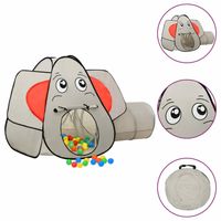 vidaXL Kinderspeeltent met 250 ballen olifant 174x86x101 cm grijs - thumbnail