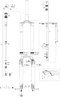 ROCKSHOX verende voorvork "lyrik ultimate rc2" 27,5" boost sus.fork rs lyrik ult.rc2 27,5" 150mm green