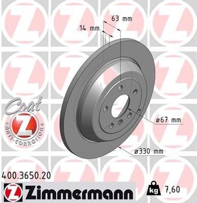 Remschijf Coat Z 400365020
