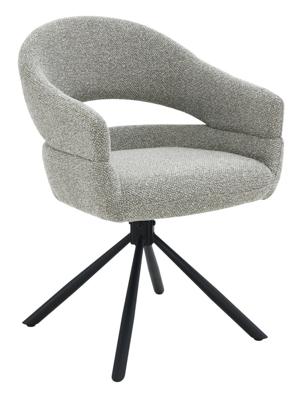 Livingfurn Draaibare Eetkamerstoel 'Linn' kleur Taupe