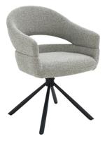 Livingfurn Draaibare Eetkamerstoel 'Linn' kleur Taupe Livingfurn Draaibare Eetkamerstoel 'Linn' kleur Taupe
