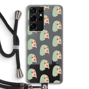 King Kylie: Samsung Galaxy S21 Ultra Transparant Hoesje met koord