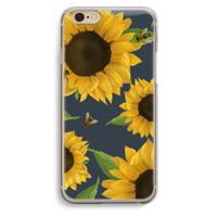 Sunflower and bees: iPhone 6 / 6S Transparant Hoesje