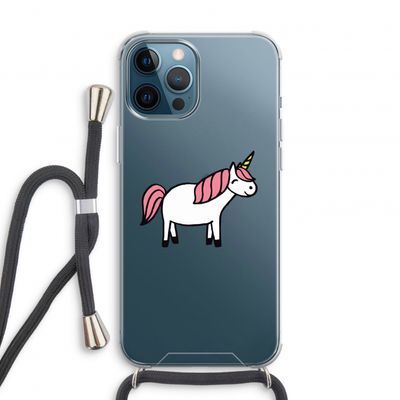 Eenhoorn: iPhone 12 Pro Transparant Hoesje met koord