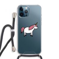 Eenhoorn: iPhone 12 Pro Transparant Hoesje met koord