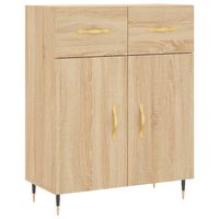 The Living Store Dressoir - Sonoma Eiken - 69.5 x 34 x 90 cm - Duurzaam hout - Metalen poten - thumbnail