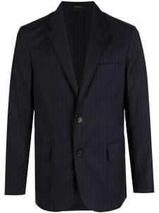 Dunhill blazer boutonné à fines rayures - Bleu