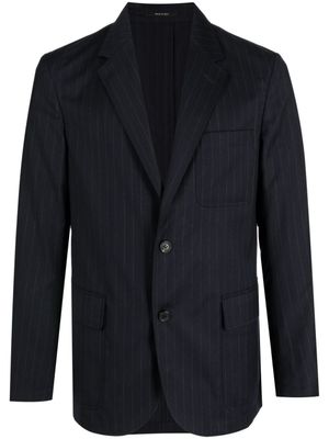 Dunhill blazer boutonné à fines rayures - Bleu