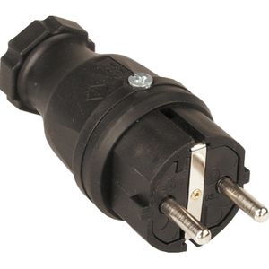 Rubberen stekker "SIROX" zwart IP44