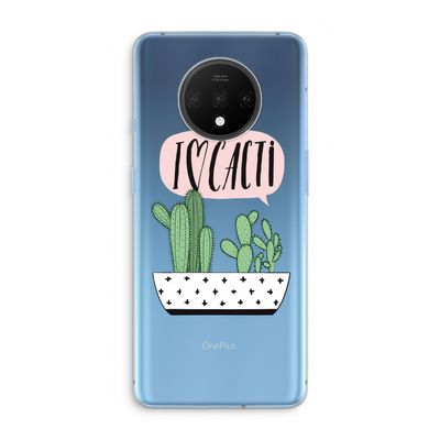 I love cacti: OnePlus 7T Transparant Hoesje
