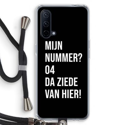Da ziede van hier - Zwart: OnePlus Nord CE 5G Transparant Hoesje met koord