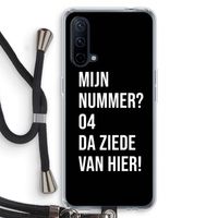 Da ziede van hier - Zwart: OnePlus Nord CE 5G Transparant Hoesje met koord