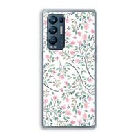 Sierlijke bloemen: Oppo Find X3 Neo Transparant Hoesje