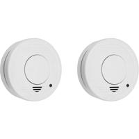 Smartwares FSM-11512 Rookmelder Set van 2 stuks Incl. batterij (5 jaar) werkt op batterijen (Ø x h) 100 mm x 35 mm