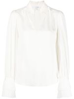 FRAME Blouse met ruches - Wit - thumbnail