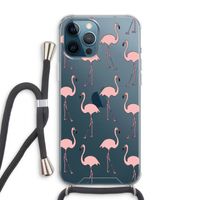 Anything Flamingoes: iPhone 12 Pro Max Transparant Hoesje met koord