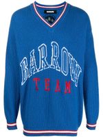 BARROW pull à logo intarsia - Bleu - thumbnail