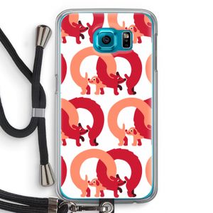 Dogs: Samsung Galaxy S6 Transparant Hoesje met koord
