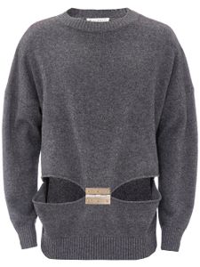 JW Anderson pull à découpes - Gris
