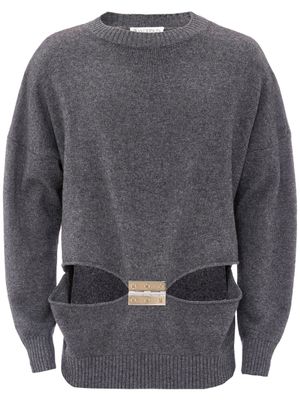 JW Anderson pull à découpes - Gris