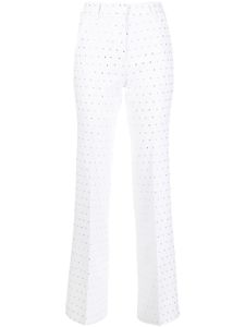 Michael Michael Kors pantalon évasé à ornements en cristal - Blanc