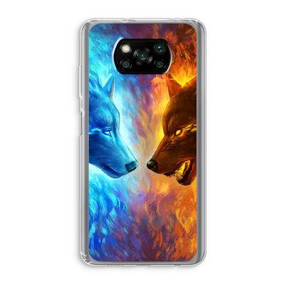 Fire & Ice: Xiaomi Poco X3 NFC Transparant Hoesje