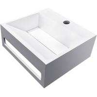 Wiesbaden Julia Fontein 35x28x12.5cm - Solid Surface Mat Wit