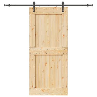 Schuifdeur met beslag 100x210 cm massief grenenhout
