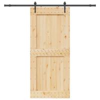Schuifdeur met beslag 100x210 cm massief grenenhout