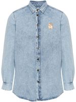 Moschino Teddy Bear motif denim shirt - Bleu