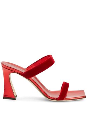 Giuseppe Zanotti sandales Flaminia 85 mm en velours - Rouge