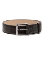 Tod's ceinture en cuir à logo gravé - Marron