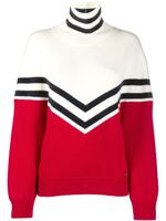 DSQUARED2 pull colour block à col roulé - Rouge