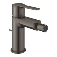 GROHE Lineare 1-gats bidetkraan s-size met waste brushed hard graphite 33848AL1 - thumbnail