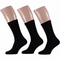 Zwarte heren sokken 3x paar maat 40/46 katoen/polyester 40/46  -